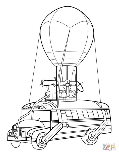 Bus Coloring Page, Fortnite Coloring Pages, Bus Drawing, Fortnite Birthday, Cartoon Coloring, Printable Pictures, Cartoon Coloring Pages, Printable Crafts, Coloring Pages To Print