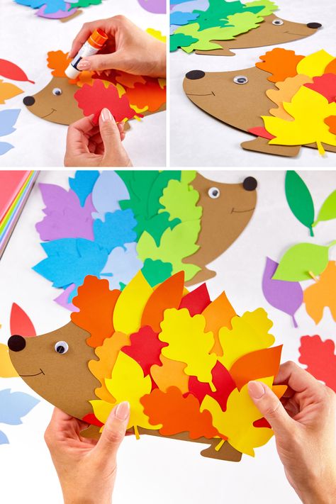 If you’re looking for a craft that combines your love for animals and fall leaves, this is one of the most easy paper crafts to try. To create this paper hedgehog, you need the Astrodesigns Starter Pack, the template on Astrobrights.com, scissors, glue, and googly eyes. Whether you’re looking for easy fall crafts to make with friends or family or fall crafts for kids at home or in the classroom, this one's perfect to add to your list. Download the free template at the link. *Difficulty: Easy* Fall Crafts For Middle Schoolers, Easy Crafts For Kids To Make At Home, Fall Leaves Crafts For Kids, Crafts To Make With Friends, Crafts For Kids At Home, Paper Hedgehog, Fall Crafts To Make, Fall Hedgehog, First Grade Crafts