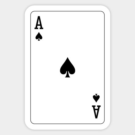 A classic poker sticker featuring the Ace of Spades card. Perfect for any poker fan or card player! #poker #cards . #Card_Symbols_Design #Ace_Of_Spades_Card_Design #Ace_Of_Spades_Card_Tattoo #Ace_Of_Spades_Tattoo_Design Ace Of Spades Card Design, Ace Of Spades Card Tattoo, Ace Of Spades Tattoo Design, Ace Of Cards, Ace Card Tattoo, Ace Playing Card, Ace Spade, Ace Of Spades Card, Spades Tattoo