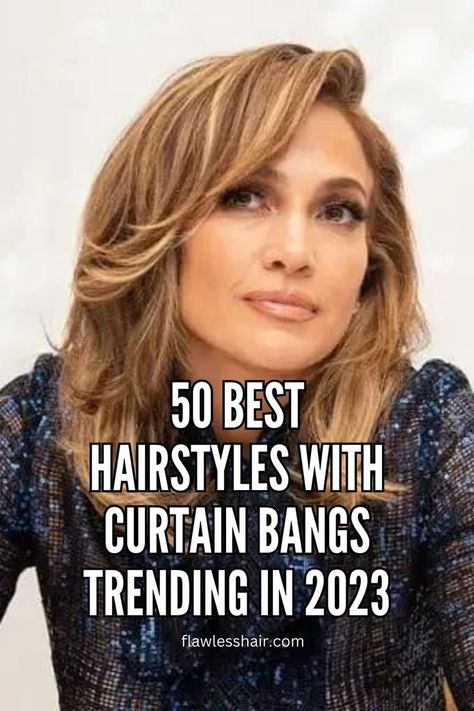 Side-Part Curtain Bangs Hairstyle Long Hair With Bangs And Layers, Side Bangs With Long Hair, Hairstyles With Curtain Bangs, Curtain Bangs Hairstyles, Blonde Layered Hair, Long Side Bangs, Parting Hair, Side Bangs Hairstyles, Layered Hair With Bangs