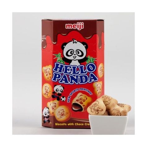 0 Hello Panda Cookies, Panda Chocolate, Fudge Stripe Cookies, Panda Cookies, Hello Panda, Yummy Biscuits, Cream Biscuits, Kawaii Panda, Japanese Candy