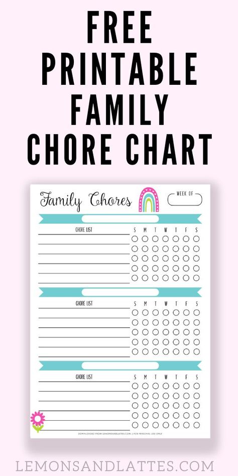 Looking for a free printable weekly family chore chart for multiple kids? Try this one! From making their beds to tidying up toys, these cute printables help make chores a little more exciting. This one has three different sections, making it a great option if you need a chore chart for three kids. Family Chore Chart Printable Free, Chore Chart For Family, Chore Charts For Multiple Kids, Chore Chart Kids Printable, Free Chore Chart, Teen Chore Chart, Chore Charts For Kids, Kids Responsibility Chart, Free Printable Chore Charts