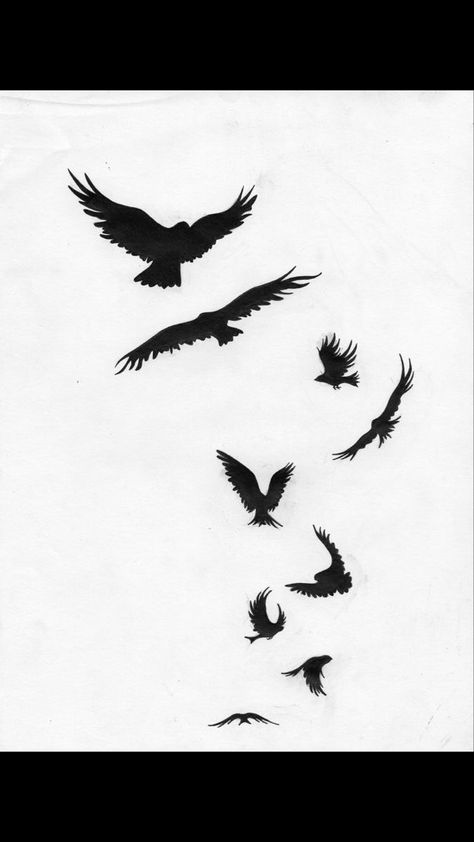 Black Crow Tattoos, Bird Silhouette Tattoos, Crow Silhouette, Bird Tattoo Men, Crow Tattoo Design, Lightning Tattoo, Black Bird Tattoo, Flying Bird Tattoo, Flying Tattoo