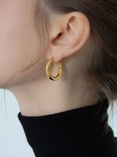 Thick Hoop Earrings, 14k Gold Hoop Earrings, Chunky Hoop Earrings, Minimal Earrings, Gold Filled Hoops, Party Jewelry, Hoop Earrings Small, Girls Earrings, Metal Earrings