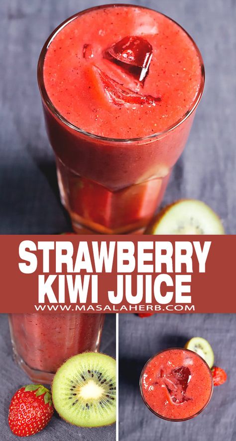 Fresh Strawberry Juice Recipes, Strawberry Kiwi Juice Recipe, Juicing Strawberries Recipe, Juicing With Strawberries, Strawberry Kiwi Juice, Kiwi Juicing Recipes, Strawberry Juice Recipe Juicer, Kiwi Juice Recipe Juicers, Juicing Strawberries