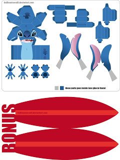 Musings of an Average Mom: Lilo and Stitch Paper Toys Template, Lilo Et Stitch, Film Disney, Lilo E Stitch, 3d Paper Crafts, Disney Lilo, Disney Stitch, Disney Crafts, Paper Folding