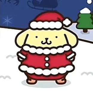 Pompompurin Christmas Pfp, Christmas Pompompurin, Pompompurin Christmas, Butterfly Palette, Sanrio Christmas, Christmas Pom Pom, Pom Pom Purin, Hello Kitty Characters, Hello Kitty Christmas