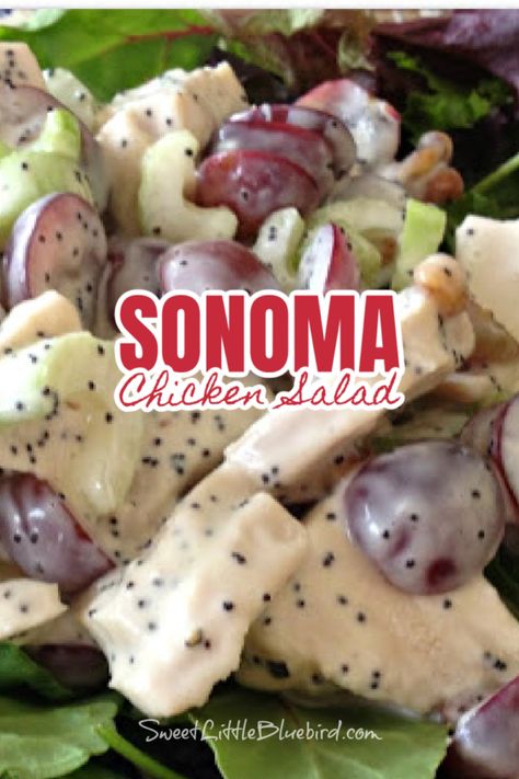 SONOMA CHICKEN SALAD Sonoma Chicken Salad, Week Meals, Chicken Salads, Yummy Salads, Chicken Salad Sandwich, Easy Salad, Chicken Salad Recipe, Quit Drinking, Chicken Meals