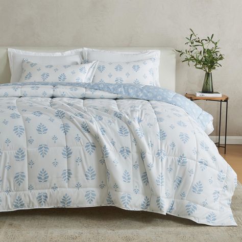 PRICES MAY VARY. Versatile, Reversible Prints: This comforter set features a reversible design with prints and solid colors so you get two looks in one cozy set. Update your bedroom decor easily with the seasons or when you need a refresh. These intricate patterns will add visual interest to your bedroom decor. Durable Construction: Enjoy durable comforters that will last with these versatile sets. These sets are made with durable, brushed microfiber that is easy to care for, will last through e Bedroom Decor For Women, Linen Comforter, Twin Xl Comforter, Top Of Bed, Reversible Comforter, Fine Living, Floral Duvet Cover, Floral Duvet, Life Experience