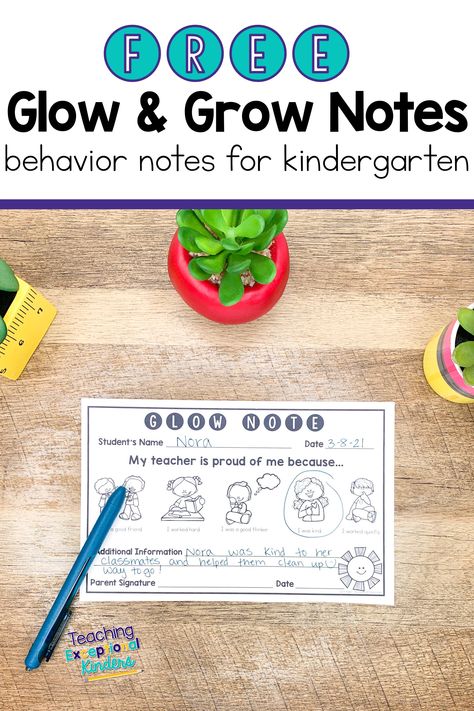 Glow and grow notes are a classroom management game-changer! You can motivate all of your students to make positive choices to earn a glow note to send home to parents. Parents will love the positive wording of these behavior notes and teachers love how easy they are to use. Get your FREE set of notes when you sign up for our email list and try them today!