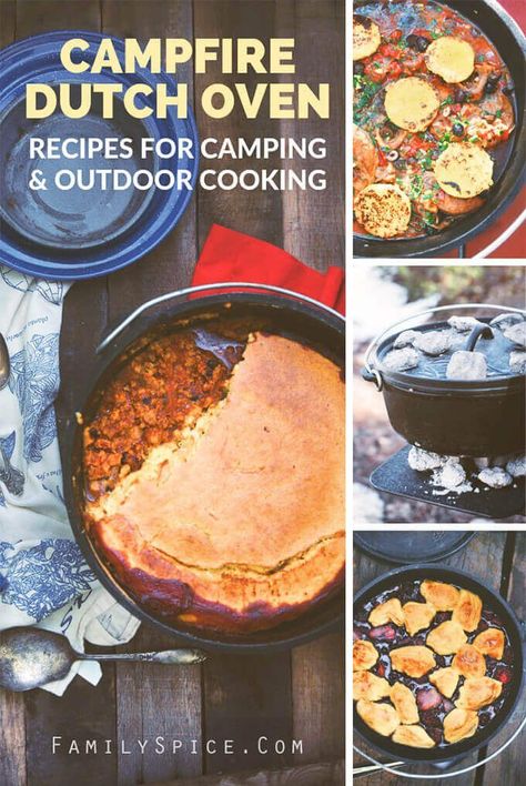 Camp Dutch Oven Recipes, Cast Iron Dutch Oven Recipes, Dutch Oven Recipes For Camping, Campfire Dutch Oven Recipes, Campfire Dinner Recipes, Vegetarian Camping Recipes, Camp Cooking Recipes, Fire Recipes, Dutch Oven Recipes Cast Iron