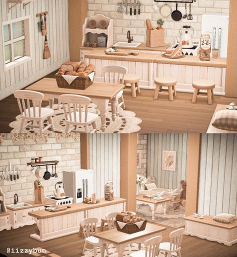 Acnh Ranch House Interior, Acnh Cozy Kitchen, Acnh Kitchen Designs Happy Home, Acnh Tipper’s Ranch, Acnh Happy Home Paradise Apparel Shop, Acnh Ranch Kitchen, Acnh Kitchen Ideas, Animal Crossing Kitchen Ideas, Acnh Cottagecore House