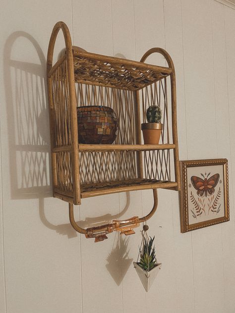 Thrifting Wishlist, Rattan Shelf, Future Room, Boho House, My Home, Shelves, For The Home, Apartment, Room Decor