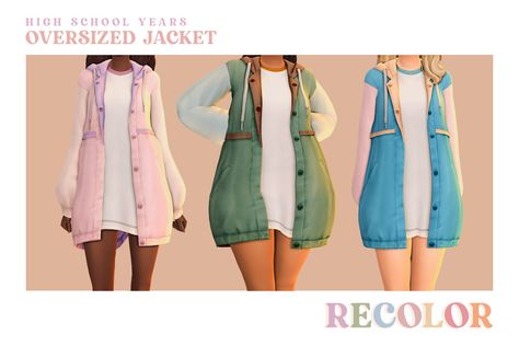 Sims 4 High School, Sims Love, Sims 4 Stories, Cc Mods, Oversized Clothes, Sims 4 Cc Skin, High School Outfits, Sims 4 Mm, High School Years