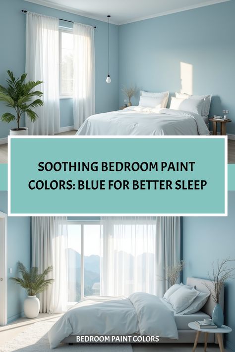 Peaceful blue bedroom with natural light and white accents Behr Blues For Bedroom, Timeless Bedroom Paint Colors, Best Blue Paint For Bedroom, Sherwin Williams Blue Bedroom, Bedroom Paint Colors Blue, Romantic Bedroom Paint Colors, Soothing Bedroom Paint Colors, Warm Blue Paint Colors, Paint Colors Blue