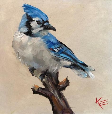 Krista Eaton Gallery of Original Fine Art Bird Painting Acrylic, Art Aquarelle, Watercolor Bird, Painting Art Projects, Blue Jay, Wildlife Art, Birds Painting, Fine Art Gallery, Original Fine Art