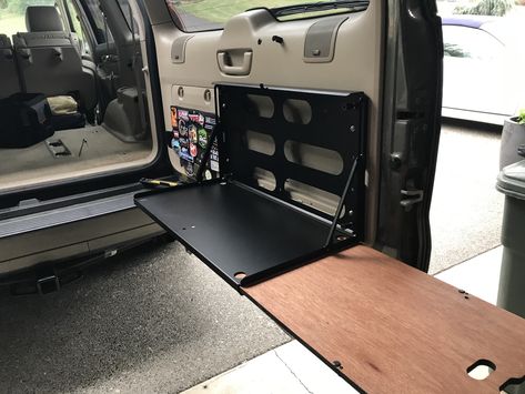 Front Runner Drop Down Table installed on a Lexus GX470 Gx 470 Overland, Lexus Gx470 Overland, Lexus Gx470 Offroad, Jimny Camper, Rav4 Camping, Lexus 470, Jeep Wrangler Camper, Pajero Off Road, Truck Accesories