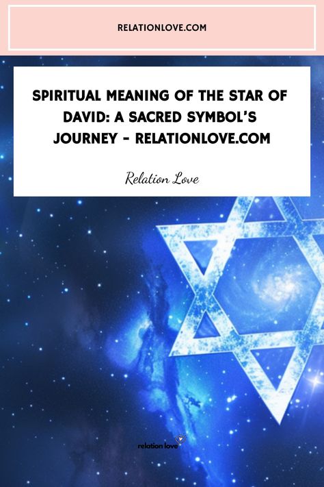 Star of David surrounded by a cosmic backdrop with text discussing its spiritual meaning from relationlove.com. Star Meaning, The Star Of David, Taurus And Scorpio, Jewish Symbols, Jewish Culture, Deeper Meaning, Jewish History, Hidden Messages, Spiritual Symbols