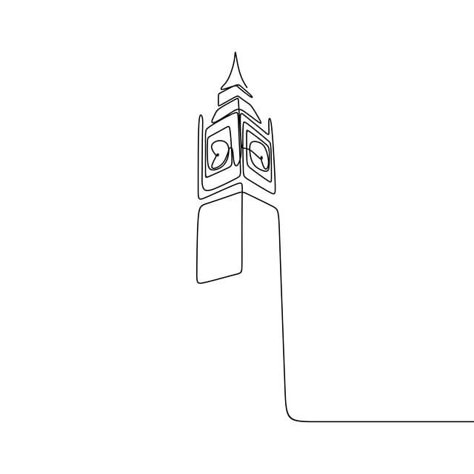 Line Drawing Building, London Line Art, Clock Line Art, London Line Drawing, Building Line Drawing, Building Line Art, Line Art Building, City Line Art, English Drawing