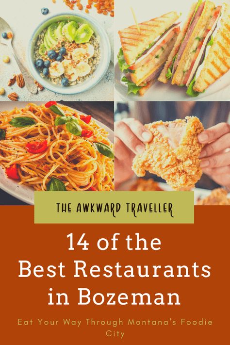 image text: 14 of the best restaurants in bozeman Montana Bozeman, Montana Travel, Food Tourism, Around The World Food, Travel Foodie, Dinner Restaurants, Bozeman Montana, Image Text, Food Places