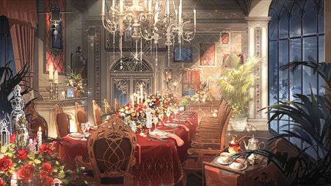 Fantasy Dining Room Concept Art, Dining Room Concept Art, Room Concept Art, Room Concept, Episode Backgrounds, Art Landscapes, Landscape Concept, Fantasy Art Landscapes, Background Wallpaper