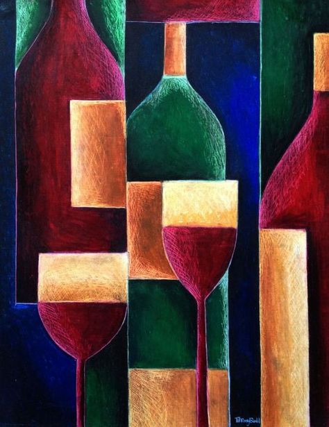 Movement Painting, Futurism Art, Cubist Art, Wine Painting, Cubism Art, Modern Art Paintings Abstract, Canvas For Beginners, Soyut Sanat Tabloları, Canvas Painting Ideas