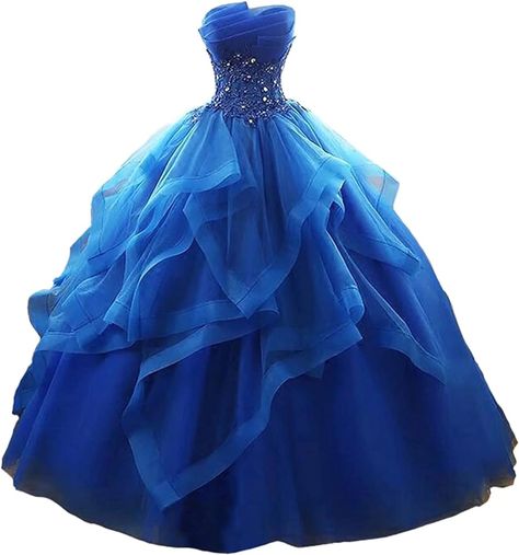 Cheap Quinceanera Dresses, What to Wear? Quinceanera Dresses Strapless, Dresses Poofy, Ball Gown Quinceanera Dresses, Princess Evening Dress, Princess Gowns, Princess Prom Dresses, Dress Idea, Custom Gown, Princess Gown