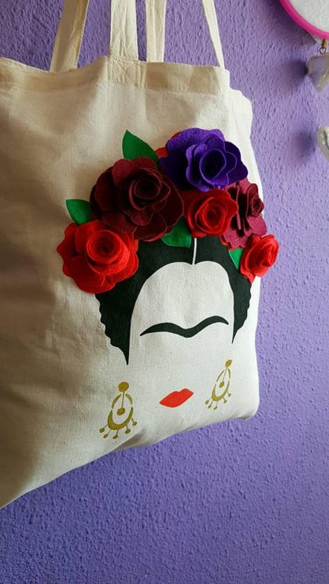 Canvas Bag Design, Handpainted Bags, Mexican Crafts, Diy Bag Designs, Painted Bags, Wedding Tattoos, Eco Bag, Fabric Bags, Diy Bag