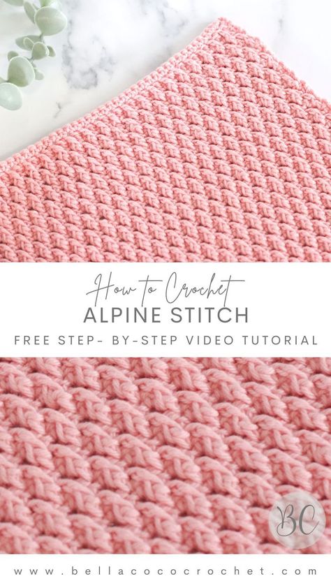 The Alpine Stitch, Alpine Crochet Blanket, Alpine Stitch Crochet Blanket, Alpine Stitch Crochet, Crochet Patterns Blankets, Crochet Patterns For Baby Blankets, Crochet Alpine Stitch, Knot Knitting, Crochet Blanket Stitch