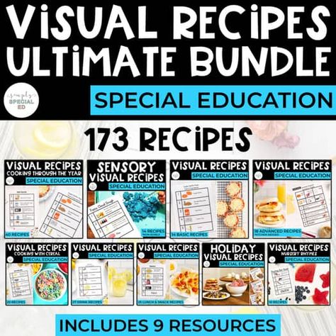 Visual Recipes Bundle | Life Skills Activities | Cooking | Special Education | Visual Recipes For Kids, Breakfast Sushi, Cooking In The Classroom, Cooking For A Group, Classroom Homeschool, Teaching Life Skills, Skills For Kids, Visual Recipes, Special Educational Needs