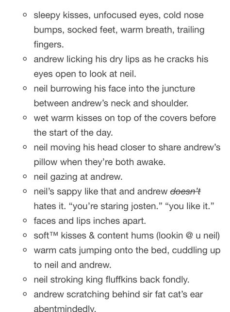 “Headcanon’s about sleepy & soft andreil mornings like 10 years into the future after psu when they’re comfortable and used to sleeping next to each other and exhausted by exy, inspired by my own sleepy self in need of affection™” The Morning After Prompts, Morning After Prompts, Sleeping Prompts, Sleep Writing Prompts, Sleepy Writing Prompts, Sleepy Otp Prompts, Sleepy Prompts, Andreil Headcanon, Morning After Aesthetic