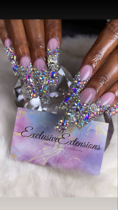 Aesthetic Nails Acrylic, Cardi B Nails, Junk Nails, A I, Barbie Birthday Party, Aesthetic Nails, Tiktok Viral, Barbie Birthday, Acrylic Nails Coffin Short