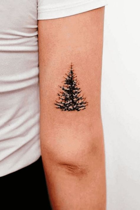 Nature is a vast source of inspiration for art in general and tattooing in particular. With many layers of meaning Winter Scene Tattoo, Christmas Tattoo Small, Christmas Tree Tattoo, Christmas Tattoo Ideas, Tree Tattoo Black, Tree Tattoo Ideas, Christmas Tattoos, Inspiration For Art, Winter Tattoo