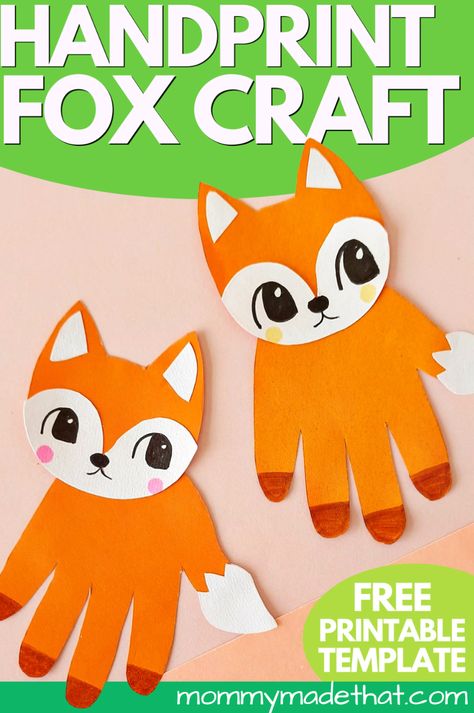 Looking for an easy fall craft? This Handprint Fox Craft is a fun and creative project for kids of all ages! Using a free printable template, this paper fox craft is perfect for preschoolers, kindergarteners, or any letter F activity. It’s a great addition to zoo crafts and handprint art projects, offering a simple and engaging way for kids to get crafty! Fox Craft, Zoo Crafts, Orange Craft, Paper Fox, Fox Crafts, Free Activities For Kids, Felt Snowman, Felt Crafts Christmas, Easy Fall Crafts