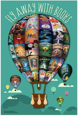 Fly Away with Books free poster download...try this for your bulletin board using book covers from your library Reading Nook Classroom, Reading Display, School Library Displays, Library Bulletin Board, Winter Bulletin, Reading Bulletin Boards, School Libraries, Library Themes, Library Posters