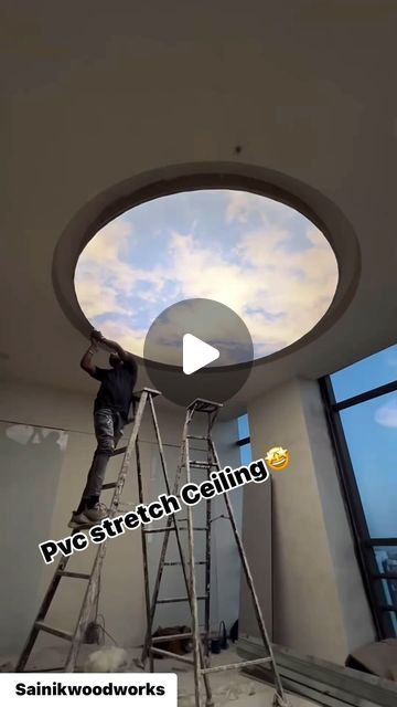 Sahil singh on Instagram: "PVC Stretch Ceiling😱😱🤩
.
.
.
#ceilings #architecture #ceilingdesign #interiordesign #ceiling #design #interior #homedecor #interiors #ceilingart #ceilingdecor #lookingup #symmetry #home #construction #ceilingfan #stretchceiling #renovation #ceilinglight #walls #lighting #homedesign #ceilinglights #drywall #architecturephotography #architectural #ceilingfans #painting #architecturelovers #hunterjumper" Floating Ceiling Ideas, Stretch Ceiling Design, Stretched Ceiling, Floating Ceiling, Stretch Ceiling, Ceiling Art, Ceiling Decor, Drywall, Home Construction