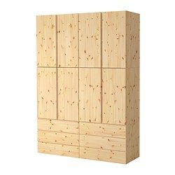 IVAR storage combination, pine Width: 63 " Depth: 19 5/8 " Height: 87 3/4 " Width: 160 cm Depth: 50 cm Height: 223 cm Ivar Storage, Ivar Ikea, Ikea Ivar Cabinet, Ikea Office, Hacks Ikea, Ikea Ivar, Natural Kitchen, Ikea Ideas, Ikea Hackers