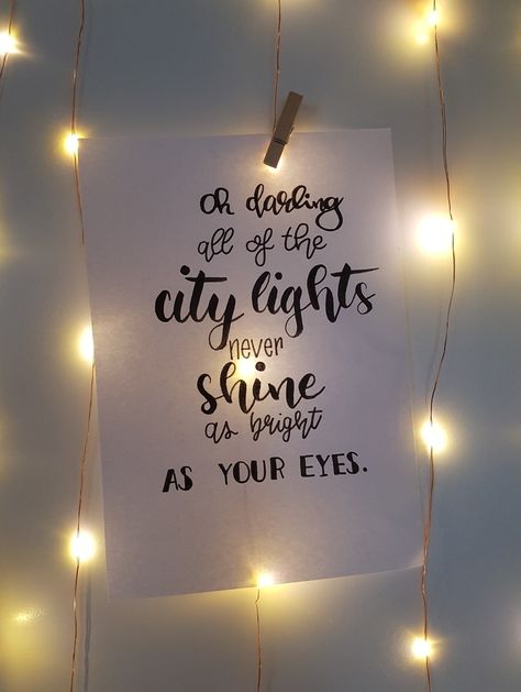 Oh Darling All Of The City Lights, Cars Outside James Arthur Aesthetic, Cars Outside James Arthur, Oh Darling All Of The City Lights Lyrics, City Lights Wallpaper, Lyric Drawings, James Arthur, Handlettering Quotes, Father Quotes