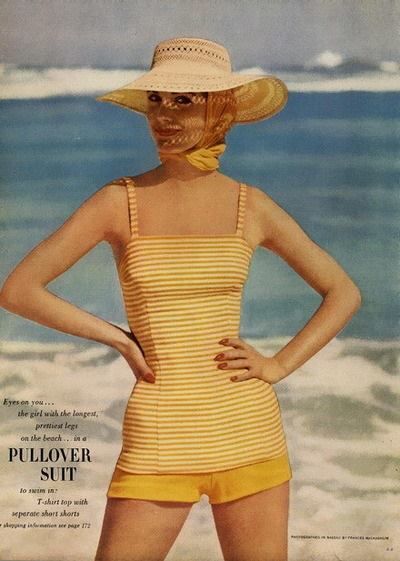 Beach Pyjamas, 50s Swimwear, Glamour Editorial, 1950s Swimwear, Prairie Fashion, Vestidos Pin Up, Retro Photoshoot, Fashion 1950, Vintage Sunnies