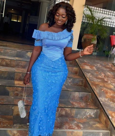 Lace Styles For Wedding Guest, Nigeria Wedding Dress, Gown Dress For Women, Lace Gown Dress, Aso Ebi Dresses, Wedding Guest Gowns, Lace Gown Styles, Dress African, Lace Styles