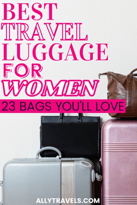 Are you getting ready to invest in some new carry-on bags? Look no further than this list of the best carry-on luggage for women to find the perfect travel bag! Luggage For Women, Best Travel Luggage, Best Travel Bags, Best Suitcases, Perfect Travel Bag, Large Luggage, Luggage Bags Travel, Best Luggage, Best Carry On Luggage