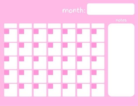 Pink Monthly Planner, Daycare Printables, Pink Calendar, Binder Templates, Money Chart, Business Nails, Pink Printable, Business Calendar, Nail Business