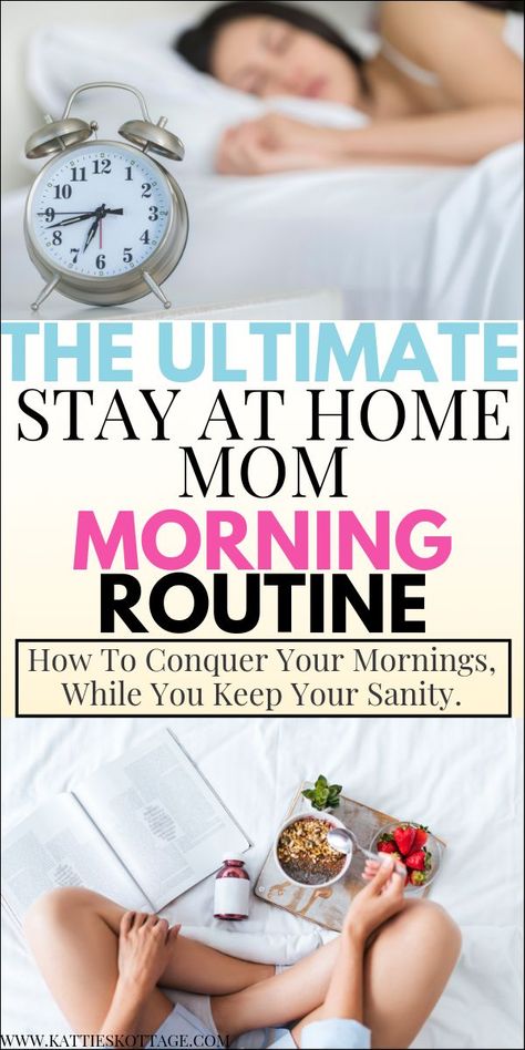 The ultimate stay at home mom morning routine (conquer your morning without losing your sanity)  | stay at home mom routine | morning routine for moms | #routine #stayathomemom #morning #productivity Morning Routine For Moms At Home, Stay At Home Mom Routine, Morning Routine For Moms, Mom Morning Routine, Daily Routine For Women, Easy Morning Routine, Morning Schedule, Start Homeschooling, Moms Life