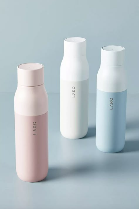 A Useful Bottle: LARQ Self-Cleaning Water Bottle Clean Water Bottles, Purify Water, Trendy Water Bottles, Bottle Designs, Cute Water Bottles, Chihuly, Water Bottle Design, Botol Air, Water Purifier