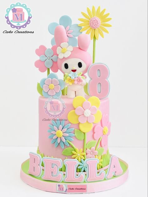 My Melody Cakes Birthday, My Melody Cake Ideas, Melody Birthday Theme, My Melody Cakes, Melody Cake Design, Mymelody Cake, Sanrio Cake Ideas, My Melody Birthday Theme, My Melody Birthday Cake