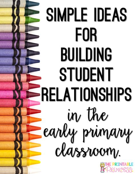 Learning how to build relationships with students is essential for every teacher - new AND veteran alike! This blog post will outline ideas and strategies you can use to build relationships with your students and their families in those first few weeks of school. It'll take just a few extra minutes of your busy day, but the end result will be more than worth your time. Great ideas for the preschool, Kindergarten, 1st, 2nd, 3rd, 4th, 5th, or 6th grade teacher to using during back to school! Build Relationships With Students, Outline Ideas, 6th Grade Teacher, First Grade Freebies, Teacher And Student Relationship, Fun Lesson Plans, Relationship Activities, Printable Princess, Building Classroom Community