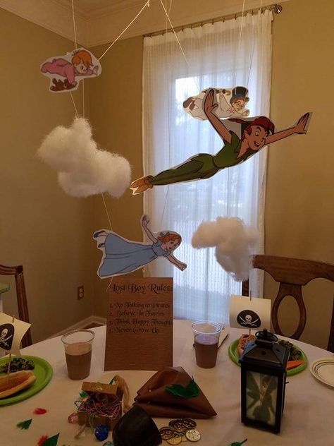 Peter Pan Movie Night Food, Peter Pan Movie Night, Peter Pan Snacks Parties Food, Disney Dinner And Movie Night Peter Pan, Peter Pan Party Decorations Diy, Peter Pan Party Games, Pan Movie, Kid Dates, Peter Pan Movie