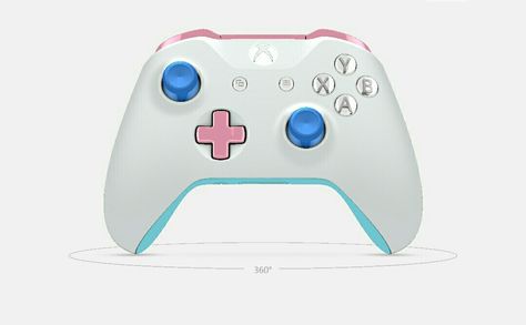 Pastel Baby Xbox controller love this one Custom Xbox One controller #vanillanessie Custom Xbox Controller, Custom Xbox One Controller, Custom Xbox, Lab Ideas, Xbox Accessories, Pc Gaming Setup, Retro Fan, Geek Girl, Controller Design