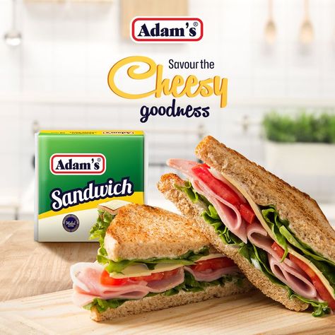 Take a bite and taste the cheesy goodness with Adam’s Sandwich Cheese. 🌐: www.adamsestore.com #AdamsMilkFoods #Adams #SandwichCheese #Cheese Bread Reference, National Cheese Day, Sandwich Cheese, Food Reference, Cheese Day, Social Design, Food Content, Power Points, Korean Design