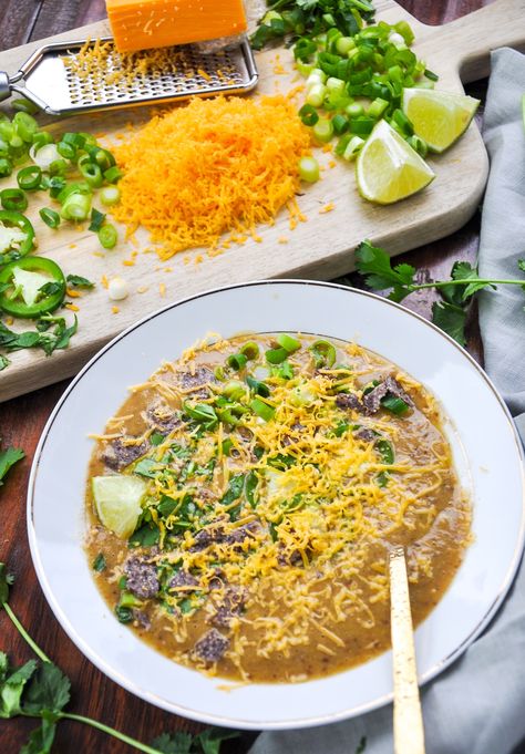 Black Bean Tortilla Soup (instant pot, gluten-free) Black Bean Tortilla Soup, Tortilla Soup Instant Pot, Bean Tortilla Soup, Black Bean Tortilla, Quinoa Chips, Chili Enchiladas, Green Chili Enchiladas, Gluten Free Chips, Bean Chips